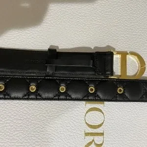Dior Black quilted Leather belt Sz 95 cm Dior | Accessories | Dior Black Quilted Leather Belt Sz 95  main image 4